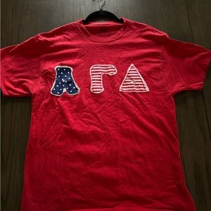 Alpha Gamma Delta Hand-Embroidered T-Shirt | AGD | ΑΓΔ